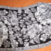 Echarpe indiana algodão com viscose dupla face estampa floral com preto e branco