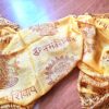 Chadar indiano (manto de oração) de Shiva Nataraja amarelo