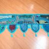 toran azul claro artesanal com tecnica patchwork hindu 5 pontas