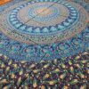 Panô indiano de algodão estampa de mandala verde e azul 2,40m