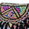 Bolsa indiana Banjara 100% bordada a mão preto e coloridos II