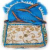 Bolsa indiana Banjara 100% bordada a mão azul claro e coloridos II