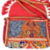 Bolsa indiana Banjara 100% bordada a mão vermelho e coloridos II