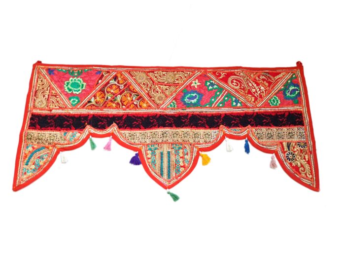 Toran de porta ou janela indiano com tecnica patchwork