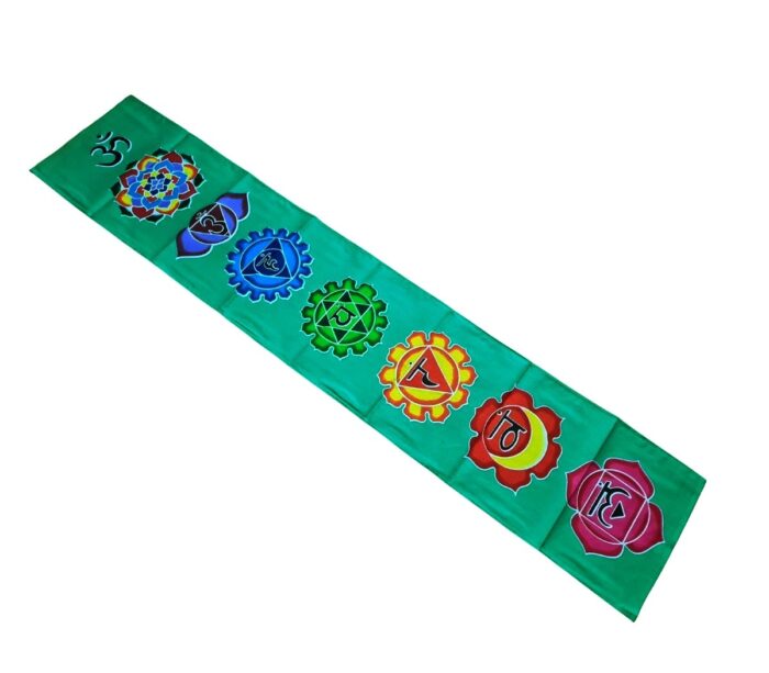 Panô dos 7 chakras especial para parede verde e color 1,80m