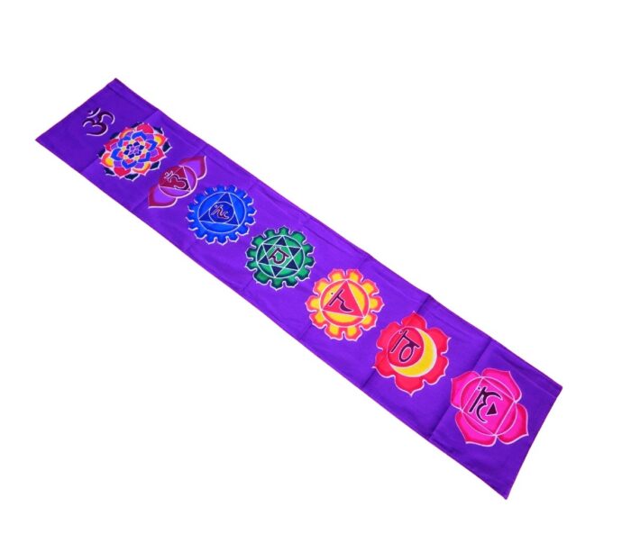 Panô dos 7 chakras especial para parede roxo e color 1,80m