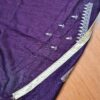 Sari indiano de seda em Jacquard brocado cor uva escuro e dourado