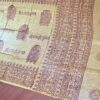 Chadar indiano (manto de oração) de Ganesha e mantras amarelo (outlet)
