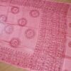 Chadar indiano (manto de oração) de OM (aum) rosa coral