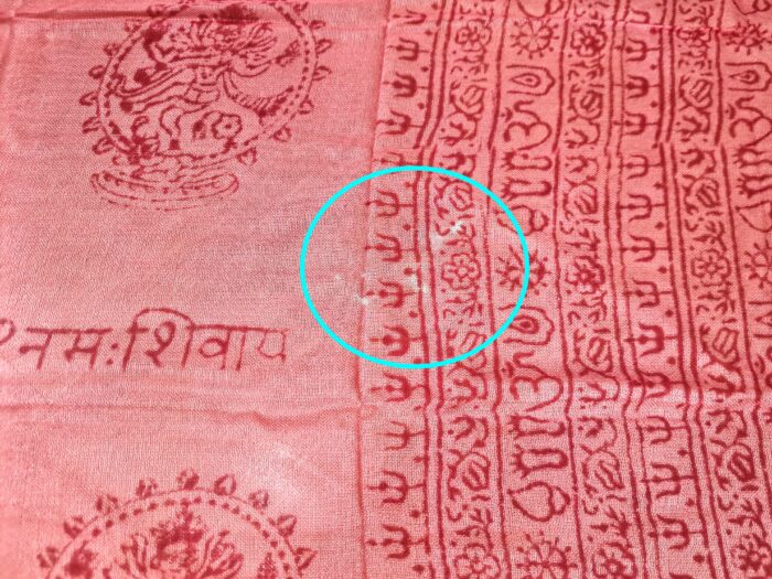 Chadar indiano (manto de oração) de Shiva Nataraja rosa coral