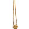Mangalsutra colar sagrado dourado duplas correntes e contas pretas