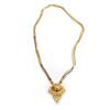 Mangalsutra, colar especial de noiva na India, dourado com contas pretas