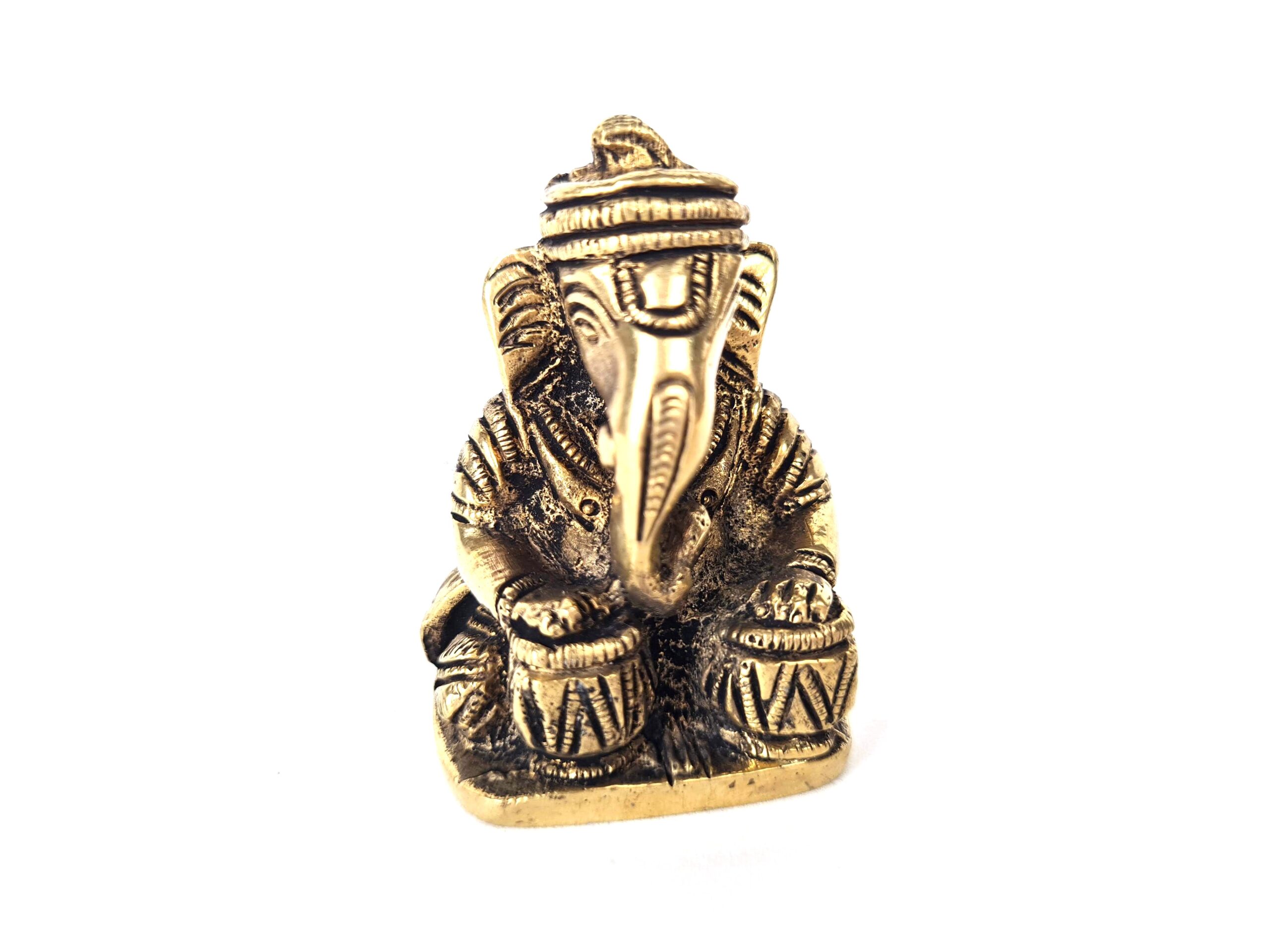 miniatura de Ganesha tocando tabla