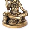 Estátua do Deus Shiva em lótus com tridente removível em brass 15m