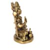 Estátua do Deus Shiva em lótus com tridente removível em brass 15m
