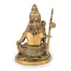 Estátua do Deus Shiva em lótus com tridente removível em brass 15m