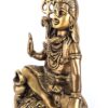 Estátua do Deus Shiva em lótus com tridente removível em brass 15m
