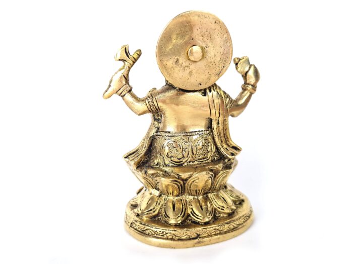Estátua de Ganesha em Brass com Quatro braços 20cm
