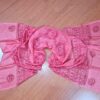 Chadar indiano (manto de oração) de OM (aum) rosa médio