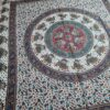 Panô indiano de algodão estampa de mandala bordô e color 2,40m