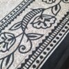 Colcha indiana ou painel de algodão de Ganesha creme e preto 2,40m