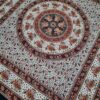 Panô indiano de algodão estampa de mandala marrom e laranja 2,40m