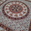 Panô indiano de algodão estampa de mandala marrom e laranja 2,40m