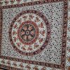 Panô indiano de algodão estampa de mandala marrom e laranja 2,40m