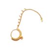Nath brinco de nariz de argola com guizos dourado na corrente