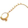 Nath brinco de nariz de argola com guizos dourado na corrente