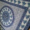 Panô indiano de algodão estampa de mandala azul e lilás 2,40m