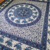 Panô indiano de algodão estampa de mandala azul e lilás 2,40m