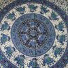 Panô indiano de algodão estampa de mandala azul e lilás 2,40m