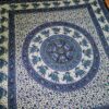 Panô indiano de algodão estampa de mandala azul e lilás 2,40m
