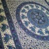 Panô indiano de algodão estampa de mandala azul e lilás 2,40m