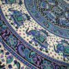 Panô indiano de algodão estampa de mandala azul e lilás 2,40m