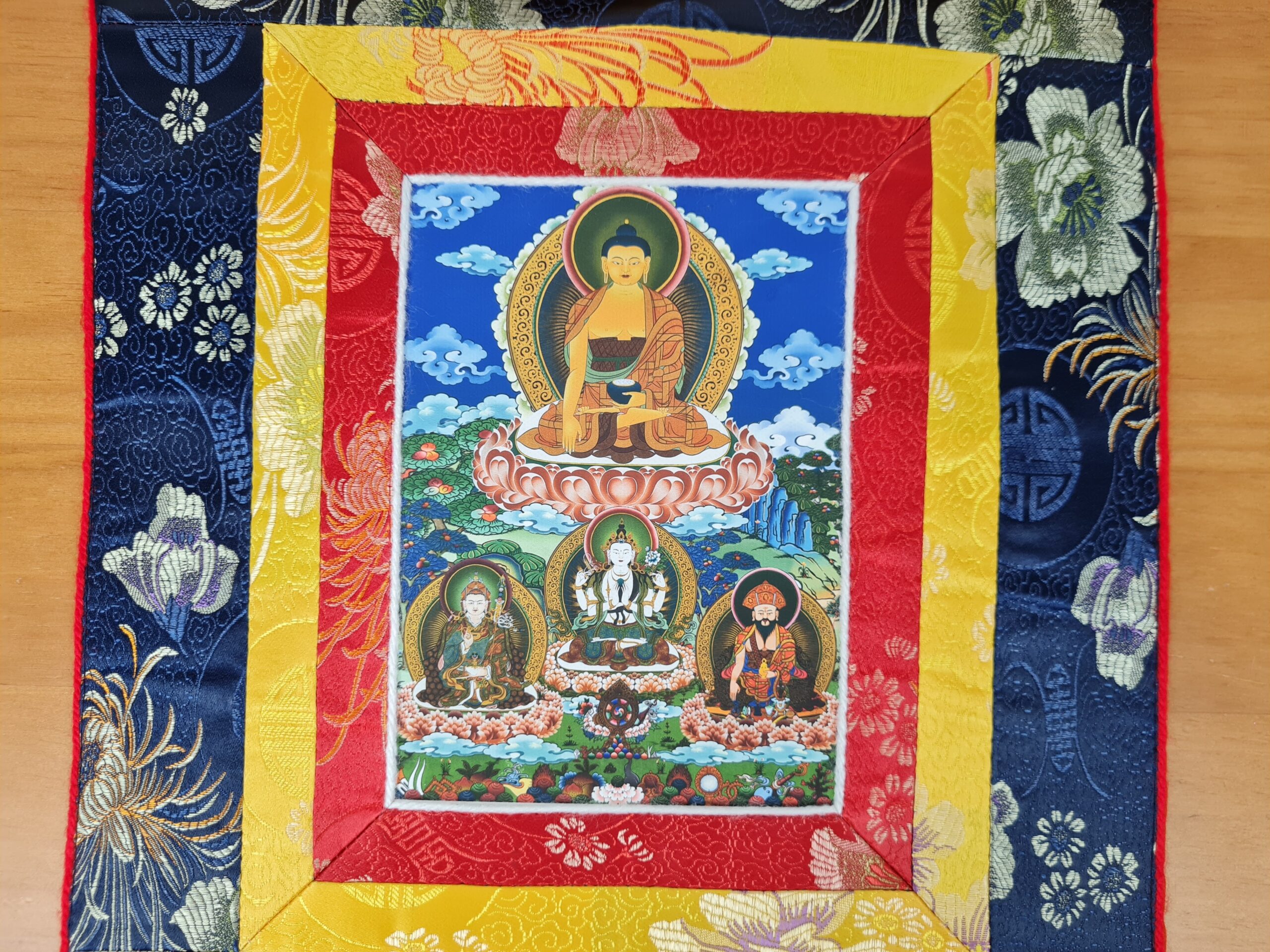 Painel de obra de arte Thangka da Mandala Sagrada