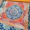 Painel de obra de arte Thangka da Kalachakra Mandala (Roda do Tempo)