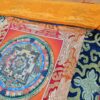Painel de obra de arte Thangka da Kalachakra Mandala (Roda do Tempo)