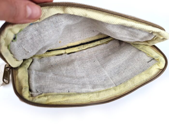 Bolsinha necessaire indiana 100% Hemp fibra natural com zíper