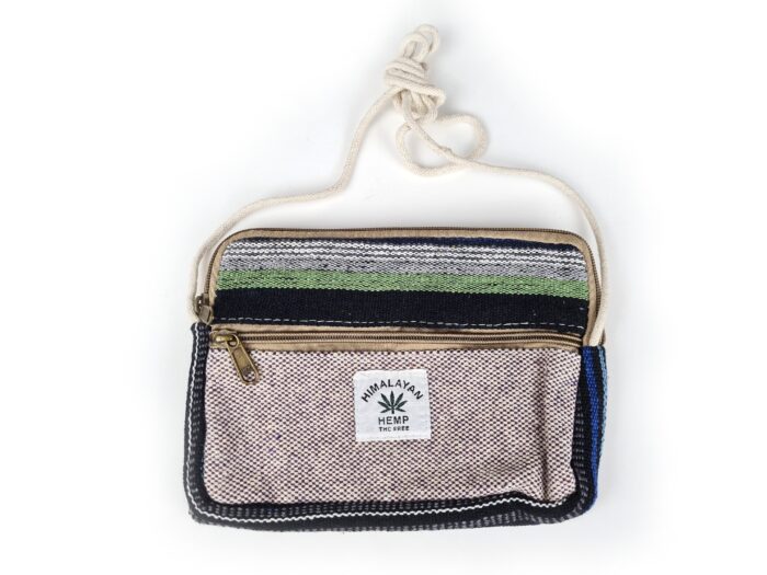 Bolsinha indiana 100% Hemp fibra natural com zíper