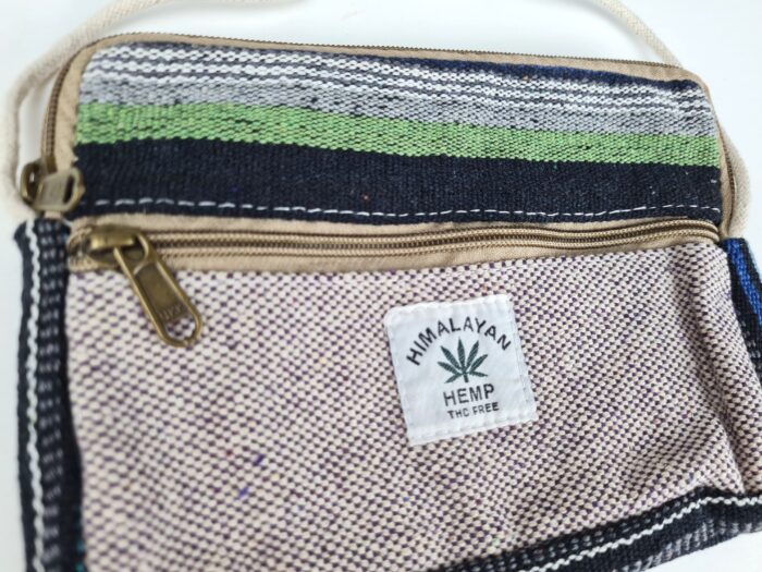 Bolsinha indiana 100% Hemp fibra natural com zíper
