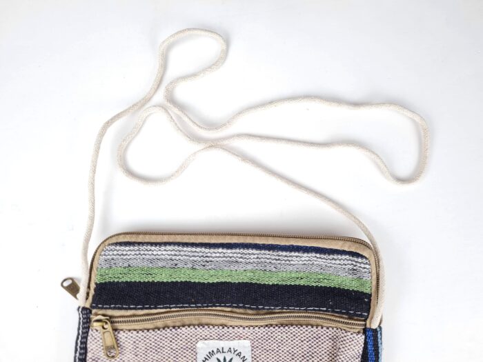 Bolsinha indiana 100% Hemp fibra natural com zíper