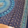 Canga indiana de viscose estampa de mandala marinho e azul