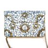 Bolsa indiana de metal mosaico de pedras naturais madrepérolas com dourado