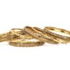 Conjunto de 10 pulseiras indianas douradas mistas Elegância Maharani