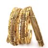 Conjunto de 10 pulseiras indianas douradas mistas Elegância Maharani