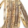 Conjunto de 10 pulseiras indianas douradas mistas Elegância Maharani