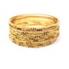Conjunto de 10 pulseiras indianas douradas finas Rajastani Royale