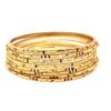 Conjunto de 8 pulseiras indianas douradas finas Rajastani Royale